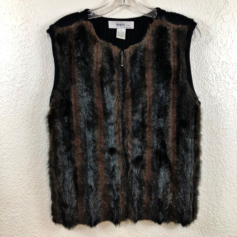 Faux Fur Vest KIKIT MAURICE SASSON Women’s Medium